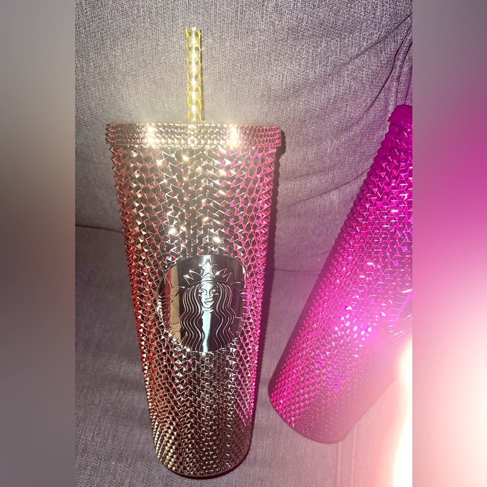 NWT Starbucks Holiday Limited Edition 2022 Studded Tumbler Gold & Gold ornament